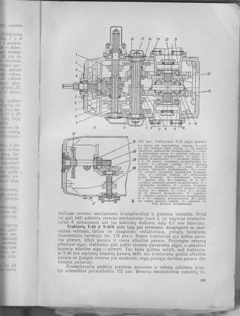 Traktoriaus pavarų dėžės schema