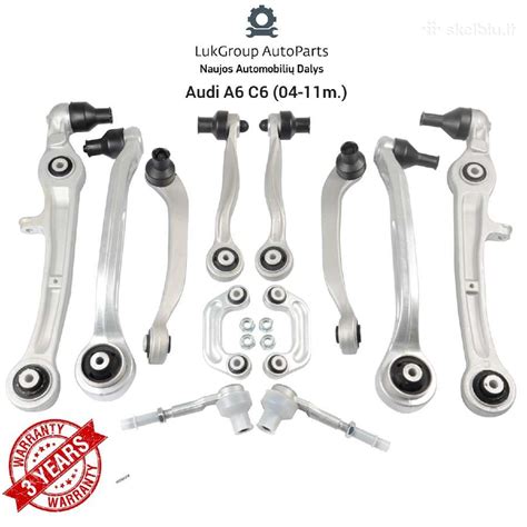 Audi A6 priekinės pakabos dalys