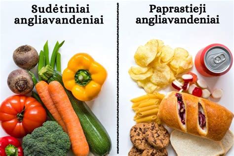 Palyginimas: paprastieji ir sudėtiniai angliavandeniai