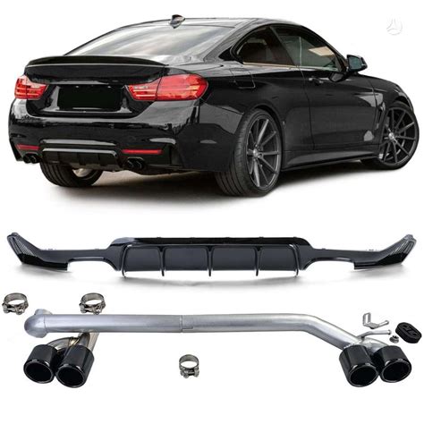 BMW F10 su juodais blizgiais duslintuvo antgaliais