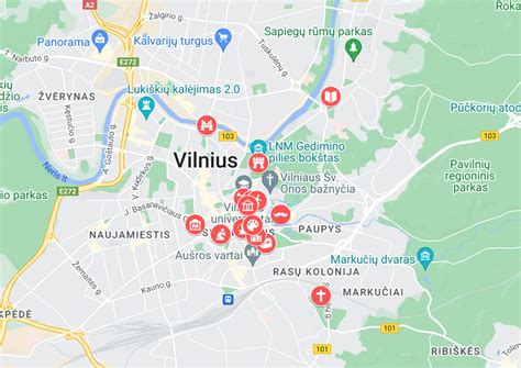 Vilniaus Pramogų Arenos lokacijos žemėlapis