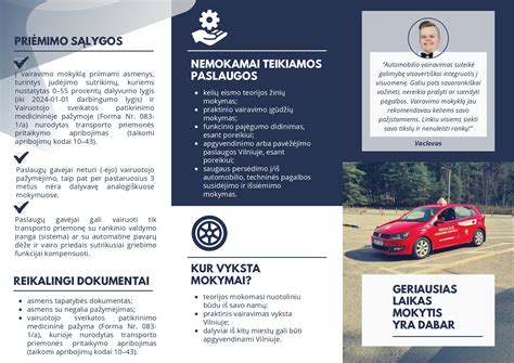 Infografika su vairavimo mokyklos paslaugų kainomis