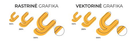 Vektorinės ir rastrinės grafikos skirtumai