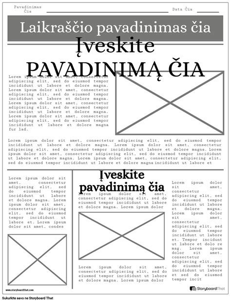 Laikraščio maketo pavyzdys