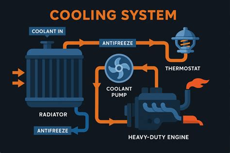 Aušinimo sistemos schema su termostato vieta