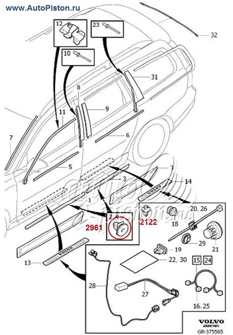 Volvo V70 pakabos schema