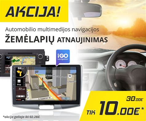Akcija navigacijos atnaujinimui
