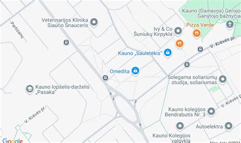 Žemėlapis su parduotuvės adresu Kaune