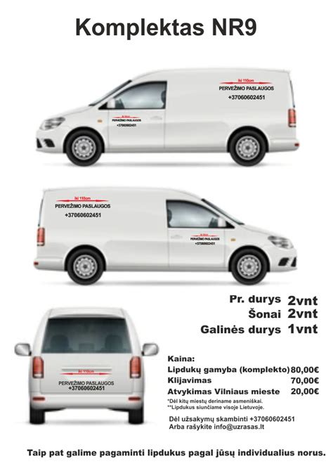 Įvairūs automobilio lipdukų dizainai