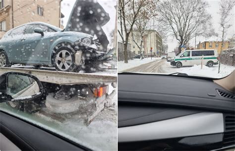 Simbolinė iliustracija - krušos smūgis į automobilio stiklą