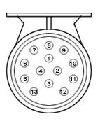 13 PIN kištuko schema