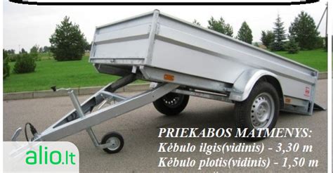 Schema: įvairių tipų priekabų scheminiai vaizdai