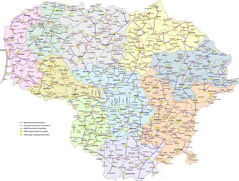 Lietuvos paštomatų tinklo žemėlapis