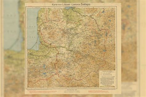 Istorinė Lietuvos žemėlapio fragmentas XVI a.