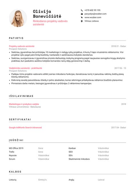 Vairuotojo darbo skelbimo pavyzdys