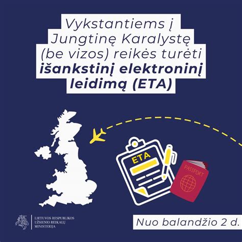 Elektroninio kelionės leidimo (ETA) sistema Jungtinėje Karalystėje
