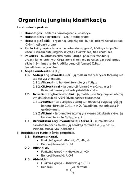 Klasifikacija organinių junginių