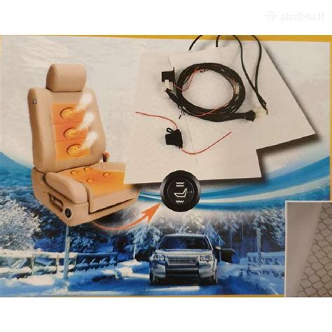 Schematinis automobilio sėdynės šildymo elemento išdėstymas