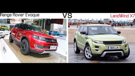 Landwind X7 ir Range Rover Evoque palyginimas