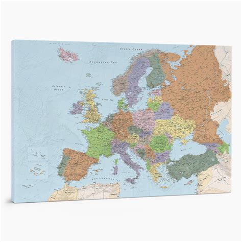Skaitmeninis Europos žemėlapis, rodantis padalijimą į regionus pagal navigacijos CD diskus.