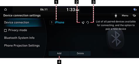Sąrašas „Bluetooth®“ įrenginių automobilyje