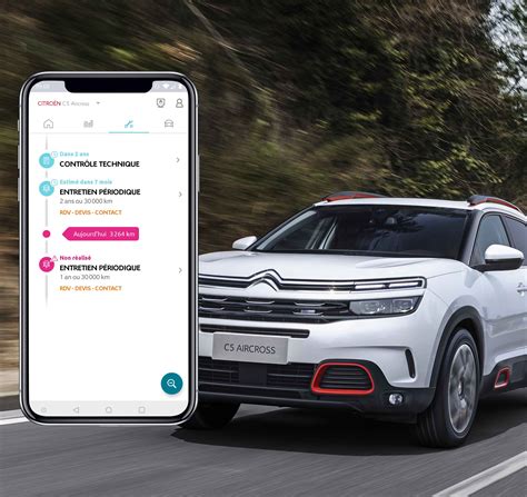 Citroen My Citroen programėlės sąsaja