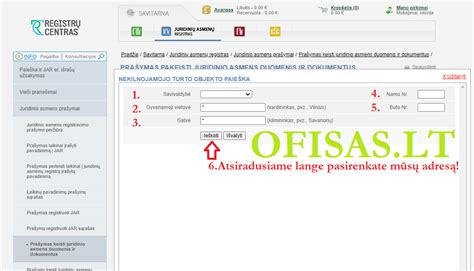 Įmonės registracijos adresas Lietuvoje
