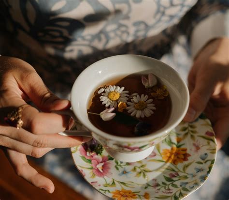 Ramunėlių arbata puodelyje