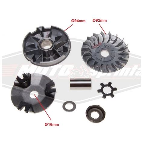 Motorolerio variatoriaus komponentai