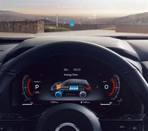 Nissan Qashqai prietaisų skydelis su ProPILOT Assist indikatoriais