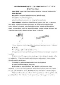 Automobilio ratų schemą su skirtingais protektoriais