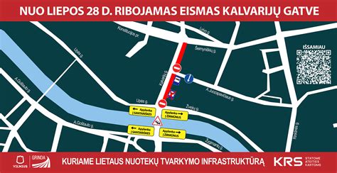 Vilniaus Kalvarijų gatvės schema su eismo ribojimais
