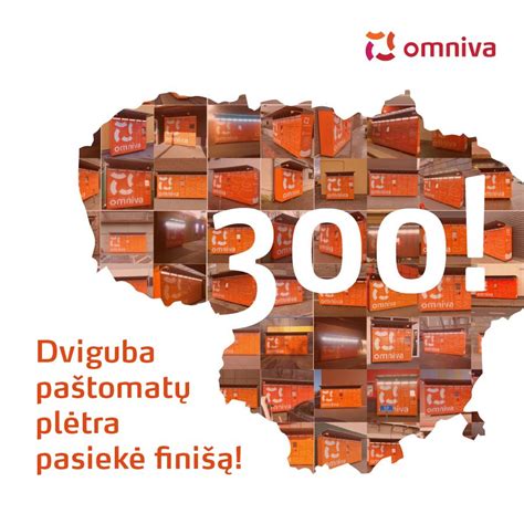 Žemėlapis su Omniva paštomatų lokacijomis Lietuvoje
