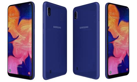 Iliustracija, rodanti Samsung Galaxy A10 dizainą