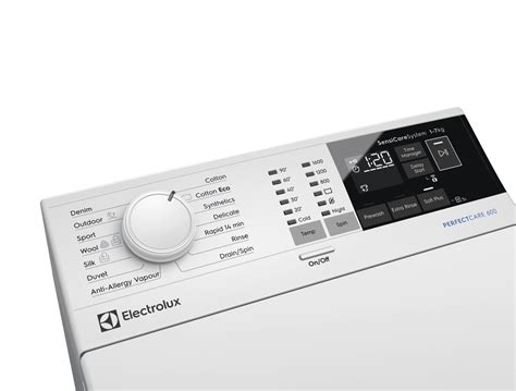 Electrolux skalbimo mašinos valdymo skydelis