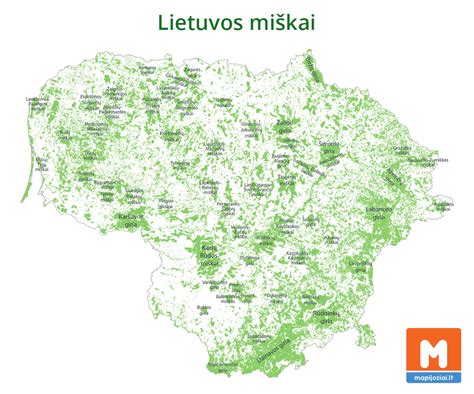 Lietuvos miškų žemėlapis