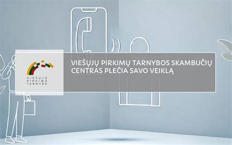 Viešųjų pirkimų tarnybos logotipas ir informacinė lentelė