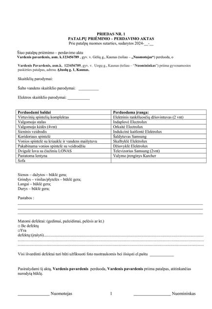 Automobilių detalių ir eksploatacinių medžiagų pajamavimo orderio pavyzdys