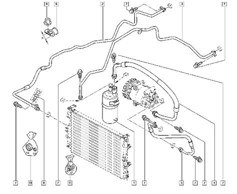 Renault Scenic stabdžių sistemos schema