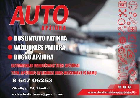 Automobilio dugno apžiūra