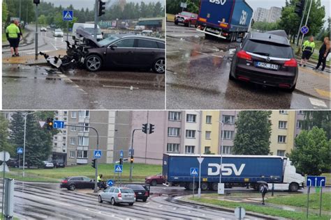 Susidūrimas tarp lengvojo automobilio ir sunkvežimio