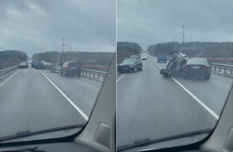 Apvirto vilkiko avarija ant tilto