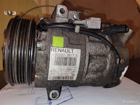 Renault Scenic automobilio kondicionieriaus sistema