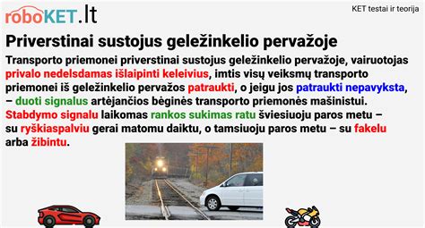 Schema kaip elgtis sustojus geležinkelio pervažoje