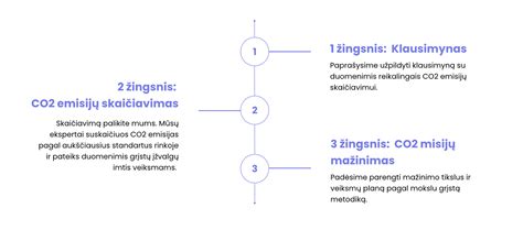 Infografika apie CO2 emisijų mažinimą