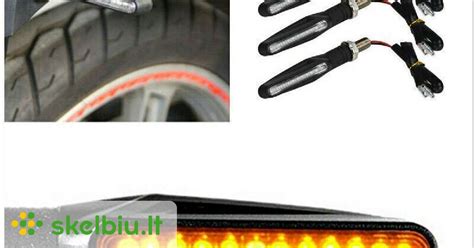 LED posūkių žibintų komplektas motociklui