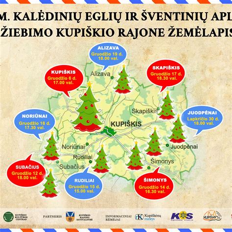 Žemėlapis su pažymėtomis eglučių surinkimo vietomis