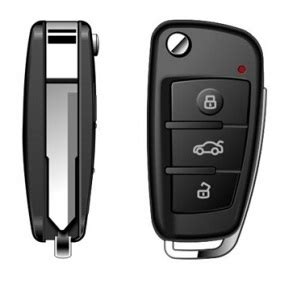 Automobilio raktas su imobilaizerio lustu