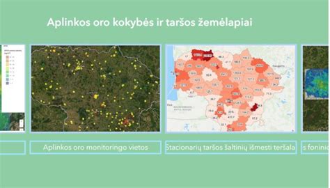 Žemėlapis, rodantis didžiausius oro taršos šaltinius Lietuvoje