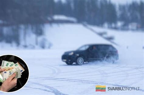 Automobilio slydimas ant sniego